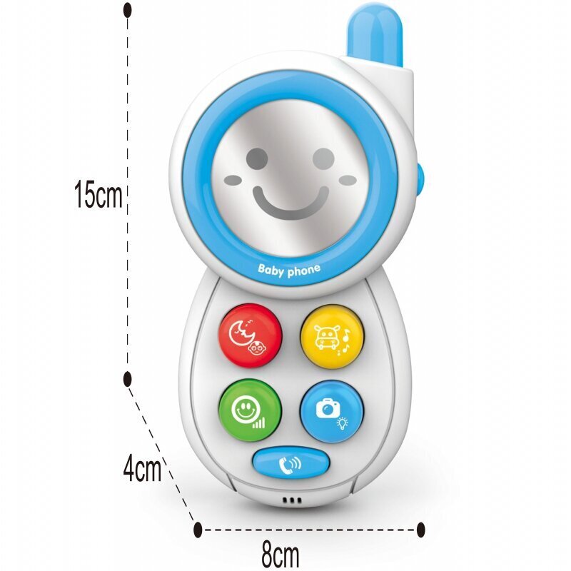 Woopie -interaktiivinen puhelin äänitehosteilla, sininen hinta ja tiedot | Vauvan lelut | hobbyhall.fi
