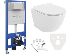 WC-setti Mexen 4in1 Fenix ​​​​Slim WC-istuimella Lena Rimless Slim Duroplast+, musta matta hinta ja tiedot | WC-istuimet | hobbyhall.fi