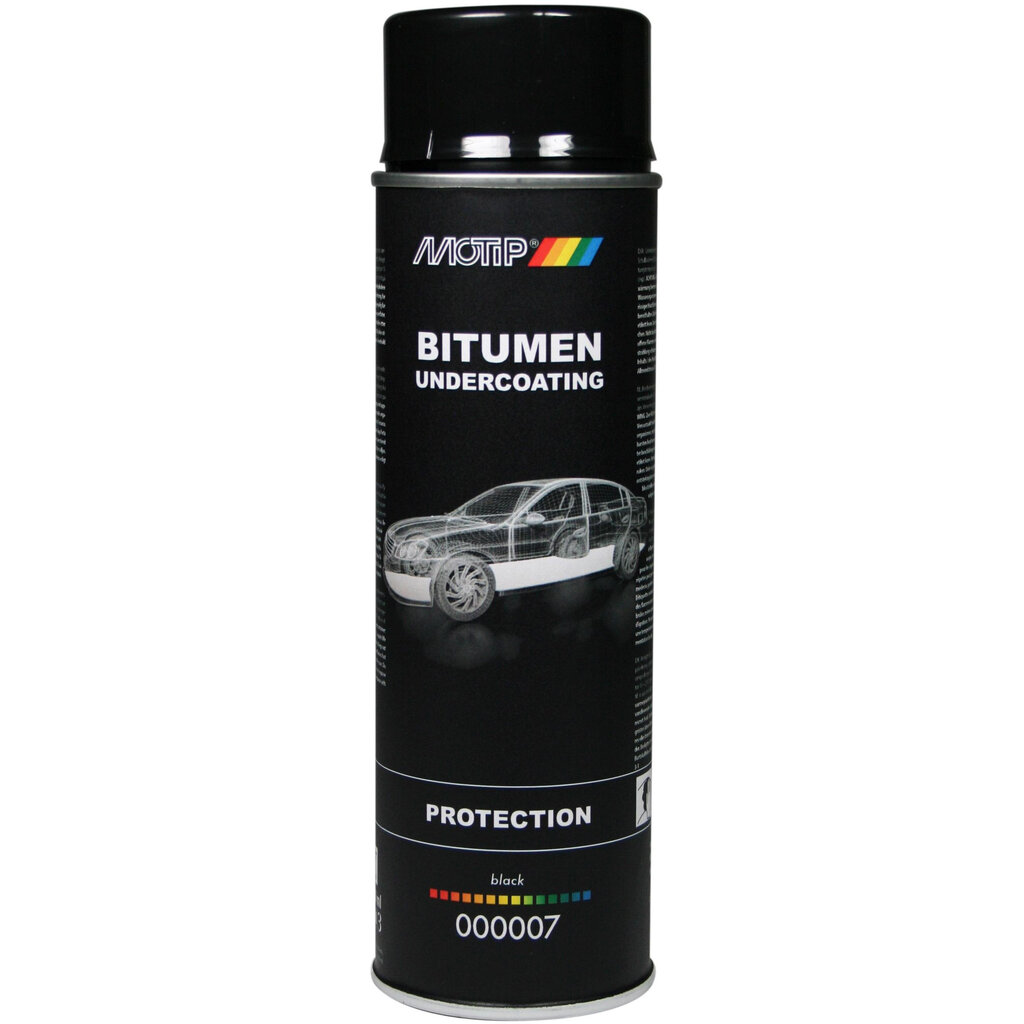 Suojapinnoite pohjalle Motip Bitumen Undercoating, 500 ml. hinta ja tiedot | Autokemikaalit | hobbyhall.fi