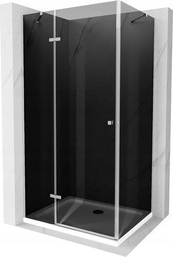 Suihkukaappi Mexen Roma altaalla ja sifonilla, Graphite+White/Chrome, 100 x 110 cm hinta ja tiedot | Suihkukaapit ja suihkunurkat | hobbyhall.fi