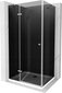 Suihkukaappi Mexen Roma altaalla ja sifonilla, Graphite+White/Chrome, 110 x 70 cm hinta ja tiedot | Suihkukaapit ja suihkunurkat | hobbyhall.fi