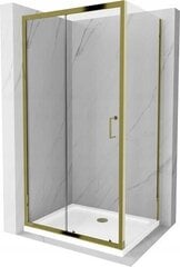 Suihkukaappi Mexen Apia altaalla ja sifonilla, Gold+White/Gold, 130 x 100 cm hinta ja tiedot | Suihkukaapit ja suihkunurkat | hobbyhall.fi