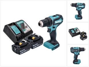 Makita DDF 485 RM akkuporakone/väännin 18 V 50 Nm + 2x akku 4,0 Ah + laturi hinta ja tiedot | Akkuporakoneet ja ruuvinvääntimet | hobbyhall.fi