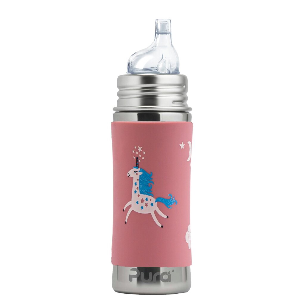 Pura Kiki Nokkapullo 325 ml, 6+ kk, unicorn / SET hinta ja tiedot | Tuttipullot ja tarvikkeet | hobbyhall.fi