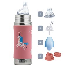 Pura Kiki Nokkapullo 325 ml, 6+ kk, unicorn / SET hinta ja tiedot | Tuttipullot ja tarvikkeet | hobbyhall.fi