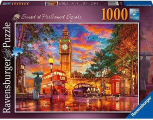 Ravensburger Puzzle: Auringonlasku Parliament Squarella, Lontoo (1000 kpl) (17141) hinta ja tiedot | Palapelit | hobbyhall.fi