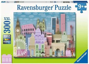 Ravensburger Puzzle: Euroopan kaupungit XXL (300pcs) (13355) hinta ja tiedot | Palapelit | hobbyhall.fi