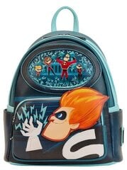 Loungefly Disney: Pixar Moments Incredibles - Syndrooma Mini Reppu (WDBK2929) hinta ja tiedot | Koulureput ja -laukut | hobbyhall.fi