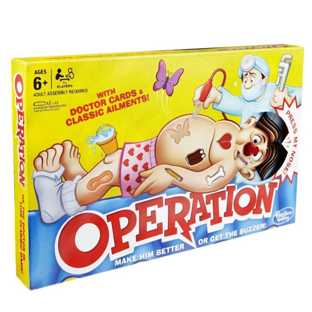 Hasbro Classic Operation Lautapeli (Englannin kieli) (B2176348) hinta ja tiedot | Lautapelit ja älypelit | hobbyhall.fi