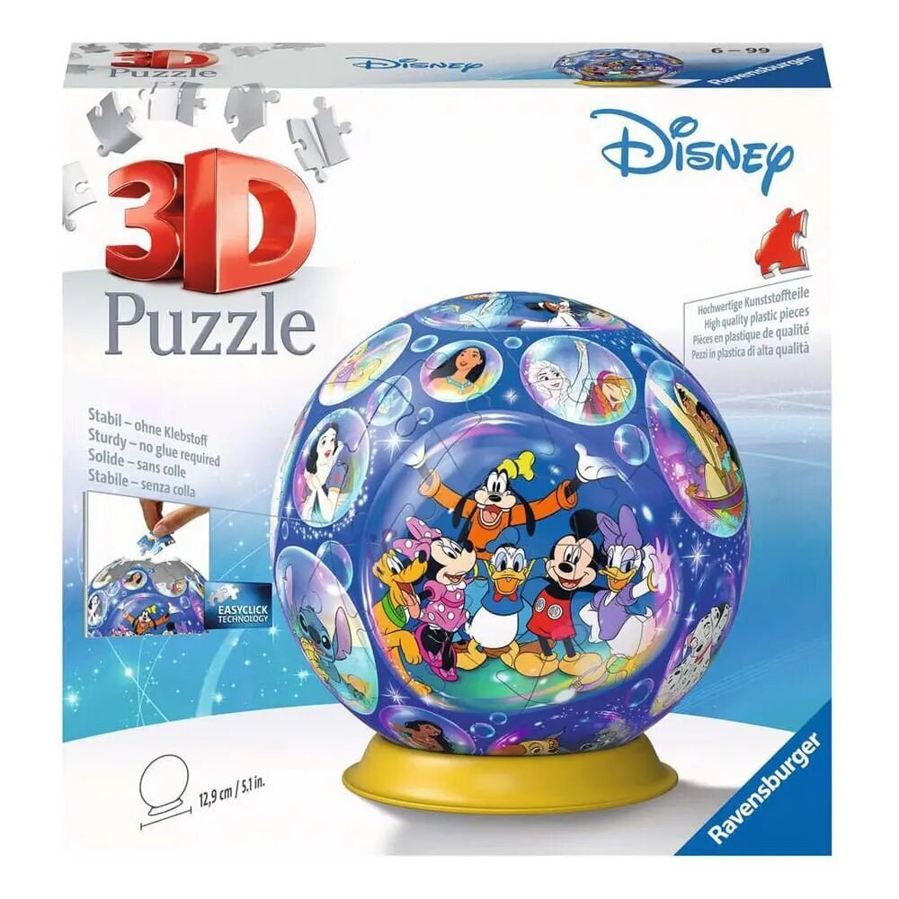 Ravensburger 3D pulmapallo 72 kpl Disneyn hahmoja hinta ja tiedot | Palapelit | hobbyhall.fi