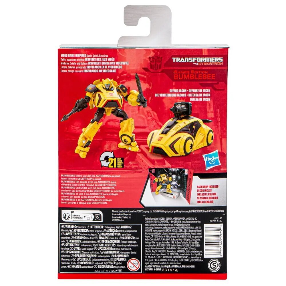 Transformers Generations Studio Series Deluxe-luokan toimintahahmo Pelaajapainos Bumblebee 11 cm hinta ja tiedot | Poikien lelut | hobbyhall.fi