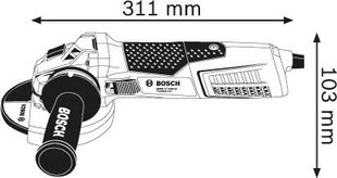 Hiomakone Bosch GWS 19-150 CI, 230V, ilman akkua hinta ja tiedot | Hiomakoneet | hobbyhall.fi