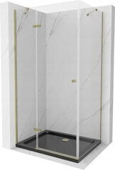 Suihkukaappi Mexen Roma altaalla ja sifonilla, Gold+Black/Gold, 80 x 100 cm hinta ja tiedot | Suihkukaapit ja suihkunurkat | hobbyhall.fi