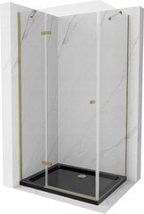 Suihkukaappi Mexen Roma altaalla ja sifonilla, Gold+Black/Gold, 100 x 80 cm hinta ja tiedot | Suihkukaapit ja suihkunurkat | hobbyhall.fi