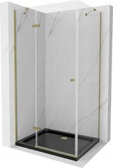 Suihkukaappi Mexen Roma altaalla ja sifonilla, Gold+Black/Gold, 120 x 80 cm hinta ja tiedot | Suihkukaapit ja suihkunurkat | hobbyhall.fi