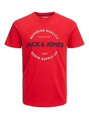 Miesten Jack & Jones T-paita 12235234*01, punainen 5715426264800 hinta ja tiedot | Miesten T-paidat | hobbyhall.fi