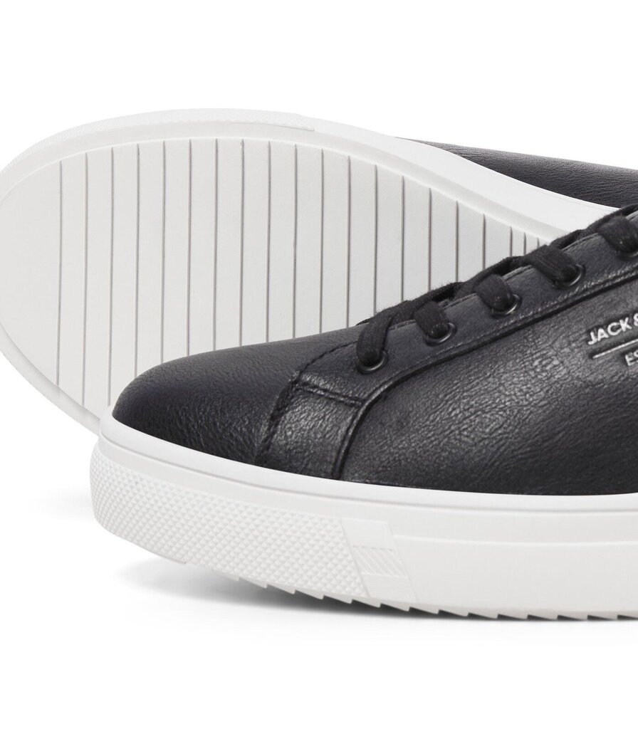 Jack & Jones miesten tenniskengät 12229695*01, musta 5715366575592 hinta ja tiedot | Miesten urheilu- ja vapaa-ajan kengät | hobbyhall.fi