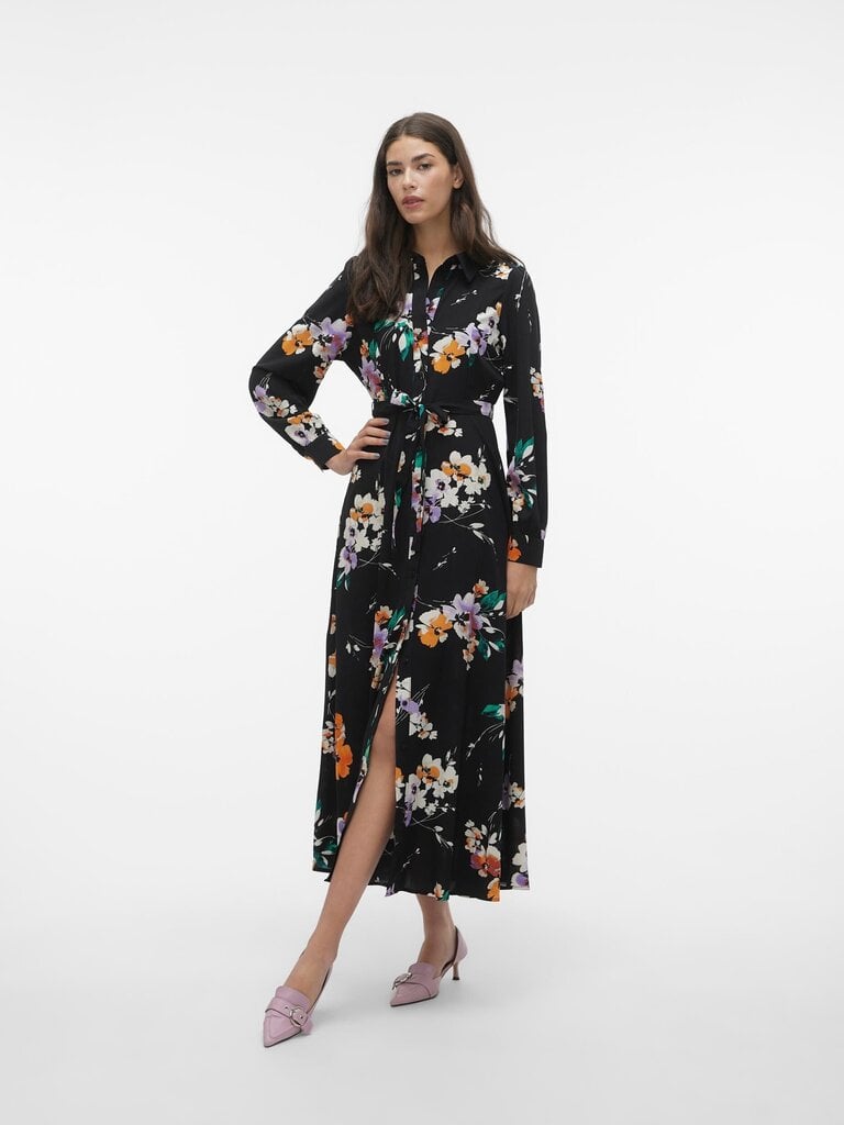 Vero Moda naisten mekko 10294989*02, musta/oranssi 5715428587594 hinta ja tiedot | Mekot | hobbyhall.fi