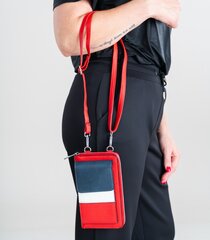 Naisten lompakko/kännykkälaukku 7011025 02, Punainen sininen 7011025*02-ONE hinta ja tiedot | Naisten käsilaukut | hobbyhall.fi