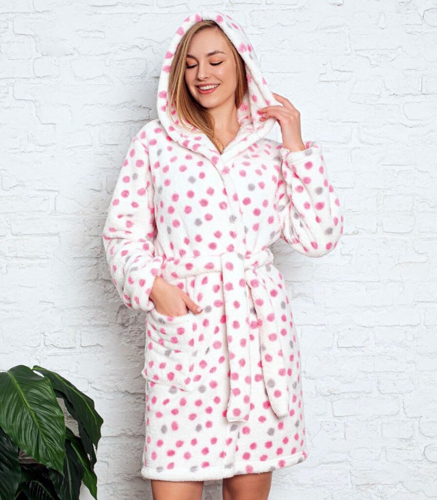 Cocoon Naisten takki 5830160 01, valkoinen punainen 5830160*01-S hinta ja tiedot | Yöasut ja pyjamat | hobbyhall.fi