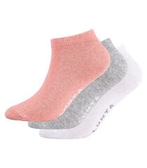 Luhta naisten sukat, 3 paria Nerkoo 33673-3*440, koralli+harmaa 6438535426530 hinta ja tiedot | Naisten sukat | hobbyhall.fi