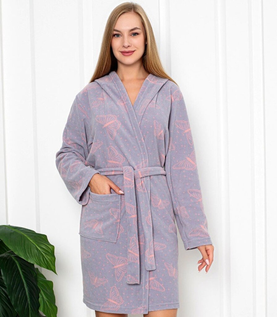 Cocoon Naisten takki 589112 01, harmaa/vaaleanpunainen 589112*01-XL hinta ja tiedot | Yöasut ja pyjamat | hobbyhall.fi