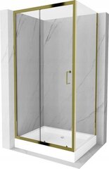 Suihkukaappi Mexen Apia R Gold altaalla ja sifonilla, 100 x 80 cm hinta ja tiedot | Suihkukaapit ja suihkunurkat | hobbyhall.fi