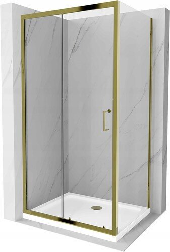 Suihkukaappi Mexen Apia altaalla ja sifonilla, Gold+White/Gold, 90 x 80 cm hinta ja tiedot | Suihkukaapit ja suihkunurkat | hobbyhall.fi