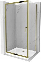 Suihkukaappi Mexen Apia altaalla ja sifonilla, Gold+White/Gold, 100 x 80 cm hinta ja tiedot | Suihkukaapit ja suihkunurkat | hobbyhall.fi