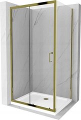 Suihkukaappi Mexen Apia altaalla ja sifonilla, Gold+White/Gold, 110 x 80 cm hinta ja tiedot | Suihkukaapit ja suihkunurkat | hobbyhall.fi