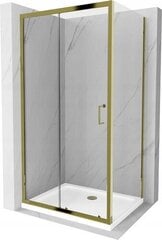 Suihkukaappi Mexen Apia altaalla ja sifonilla, Gold+White/Gold, 120 x 90 cm hinta ja tiedot | Suihkukaapit ja suihkunurkat | hobbyhall.fi