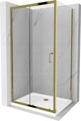 Suihkukaappi Mexen Apia altaalla ja sifonilla, Gold+White/Gold, 130 x 90 cm hinta ja tiedot | Suihkukaapit ja suihkunurkat | hobbyhall.fi