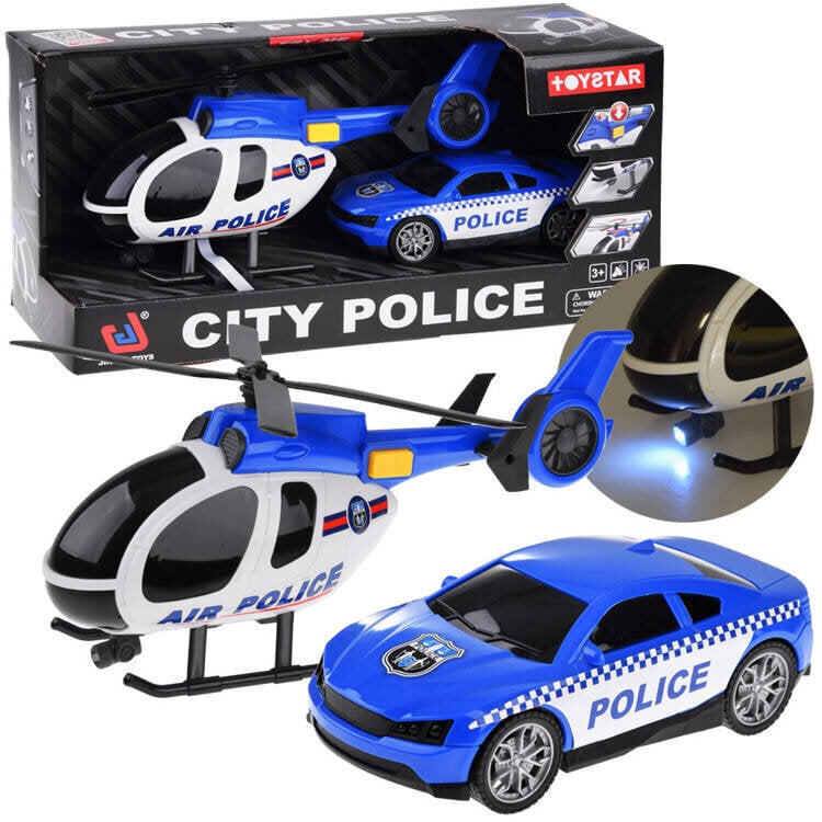 Poliisiauto ja helikopteri -leikkisetti hinta ja tiedot | Poikien lelut | hobbyhall.fi