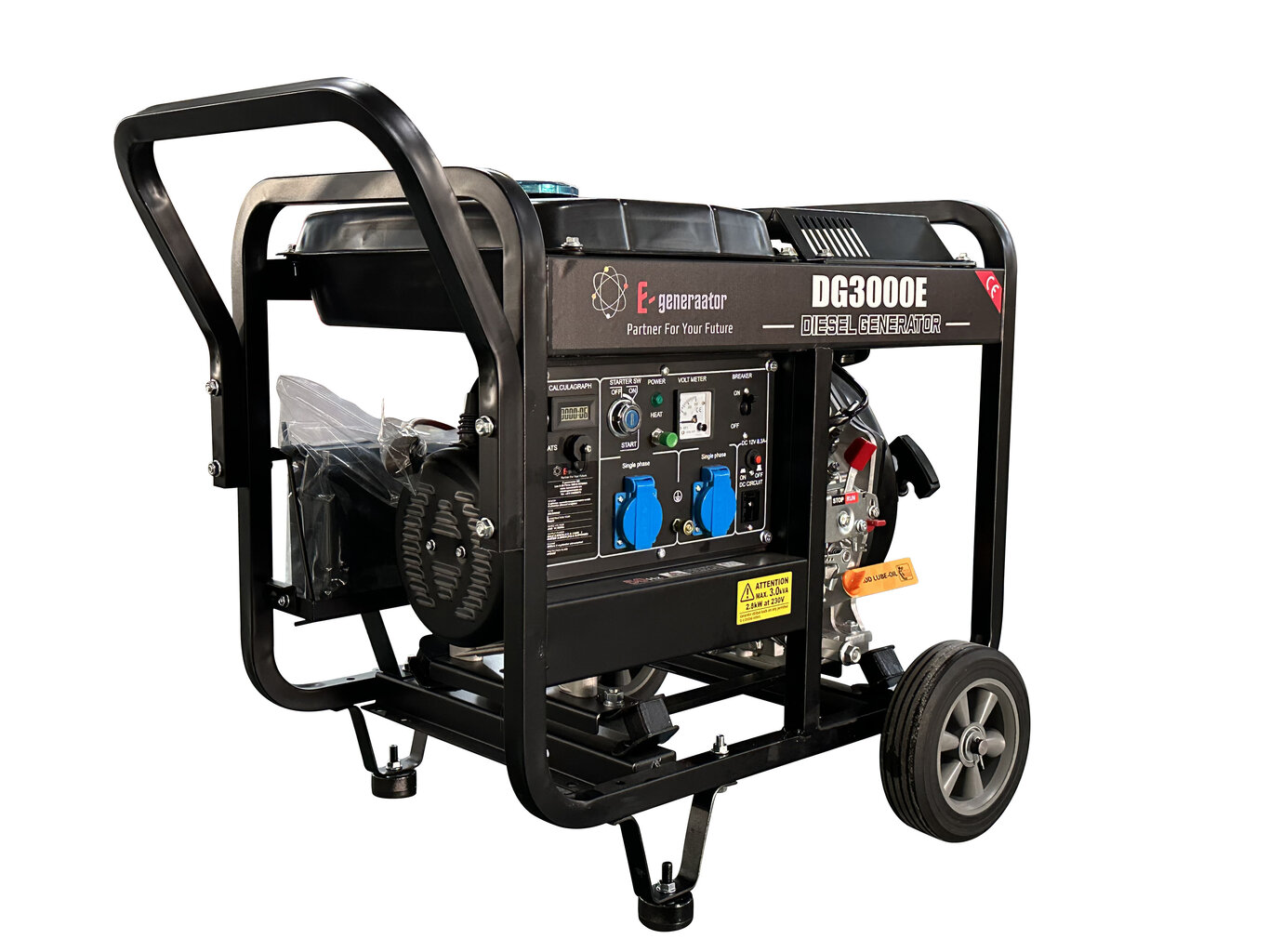 Dieselgeneraattori E-Generaattori DG3000E 220V/Max.3.3KW hinta ja tiedot | Aggregaatit | hobbyhall.fi