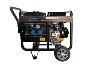 Dieselgeneraattori E-Generaattori DG3000E 220V/Max.3.3KW hinta ja tiedot | E-Generaator Kodin remontointi | hobbyhall.fi