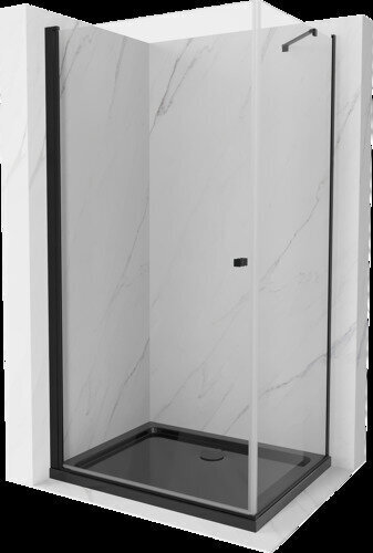Suihkukaappi Mexen Lima, altaalla ja luukulla, musta, 80 x 120 cm hinta ja tiedot | Suihkukaapit ja suihkunurkat | hobbyhall.fi