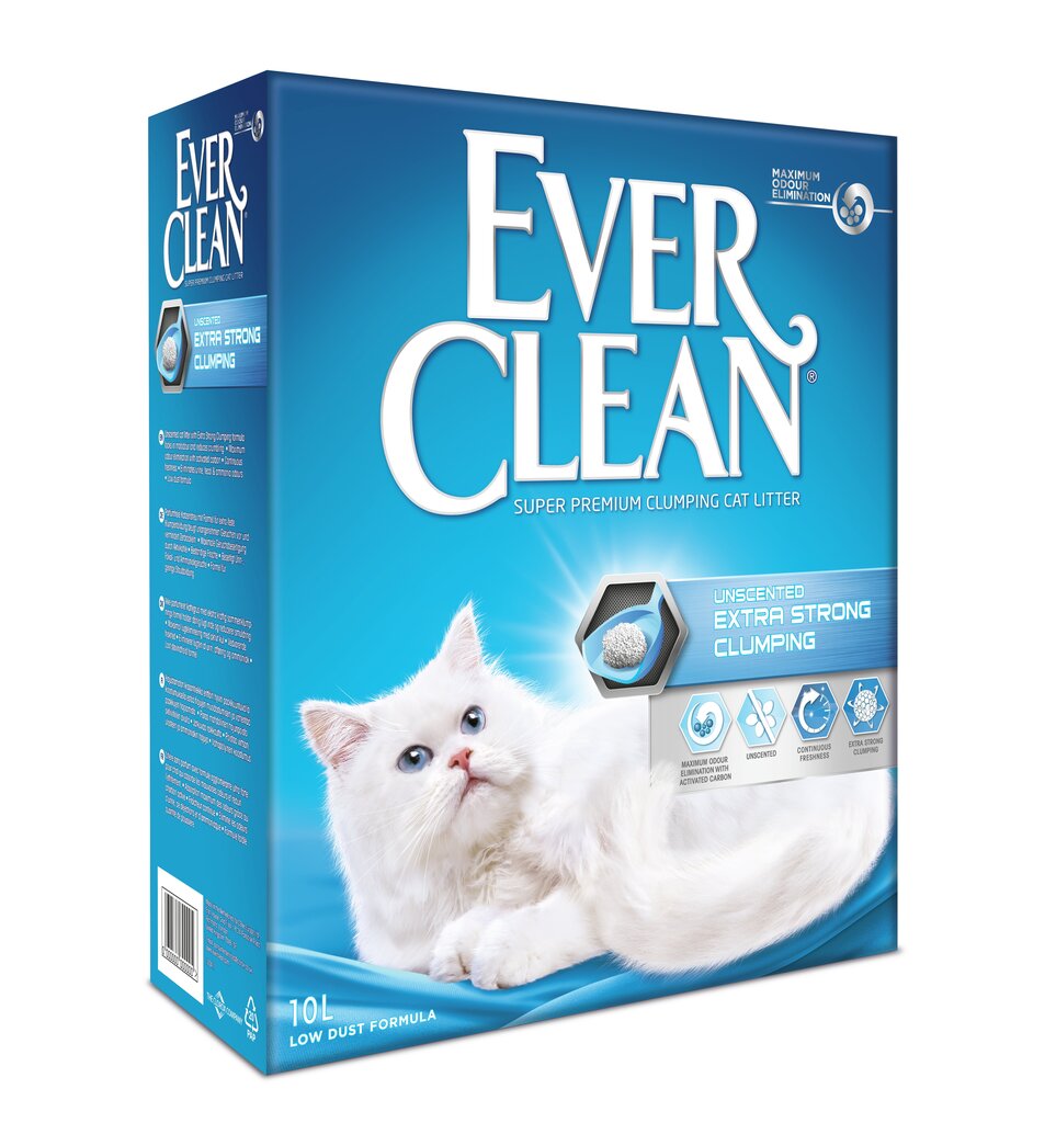 Kissanhiekka Ever Clean Extra Strong Clumping Unscented, 10 L hinta ja tiedot | Kissanhiekka | hobbyhall.fi