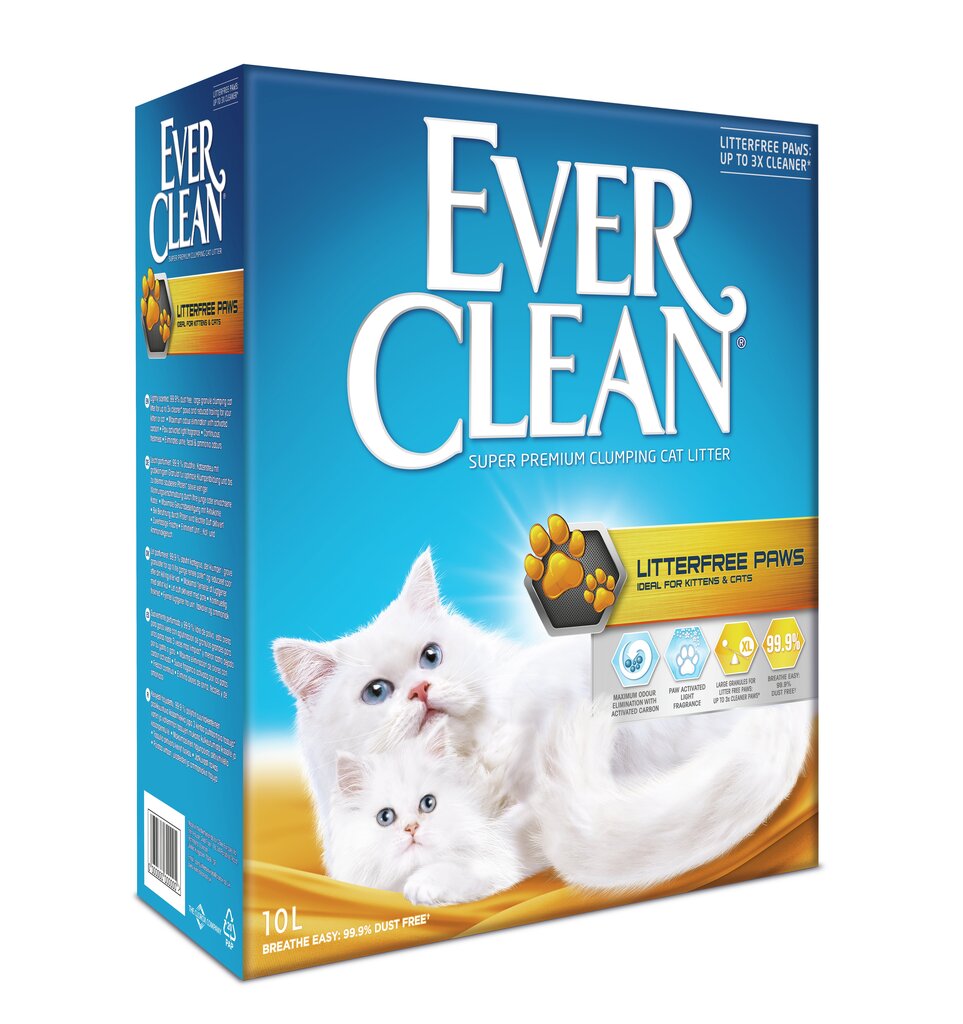 Kissanhiekka Ever Clean Litterfree Pawsin, 10 L hinta ja tiedot | Kissanhiekka | hobbyhall.fi