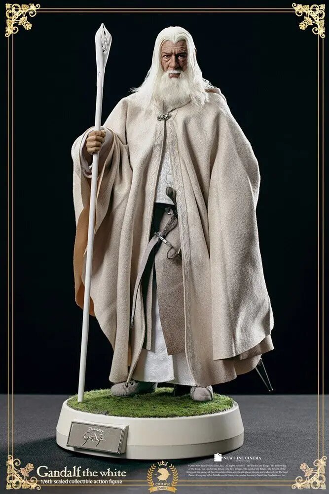 Taru sormusten herrasta Kruunu -sarjan toimintakuvio 1/6 Gandalf Valkoinen 30 cm hinta ja tiedot | Poikien lelut | hobbyhall.fi