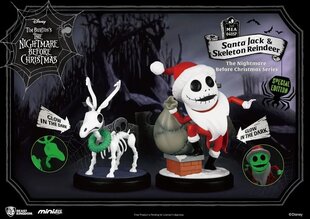 Nightmare Before Christmas Mini Egg Attack -figuuri, 2-pakkaus Joulupukki ja luuranko Poro 8 cm hinta ja tiedot | Pelien oheistuotteet | hobbyhall.fi