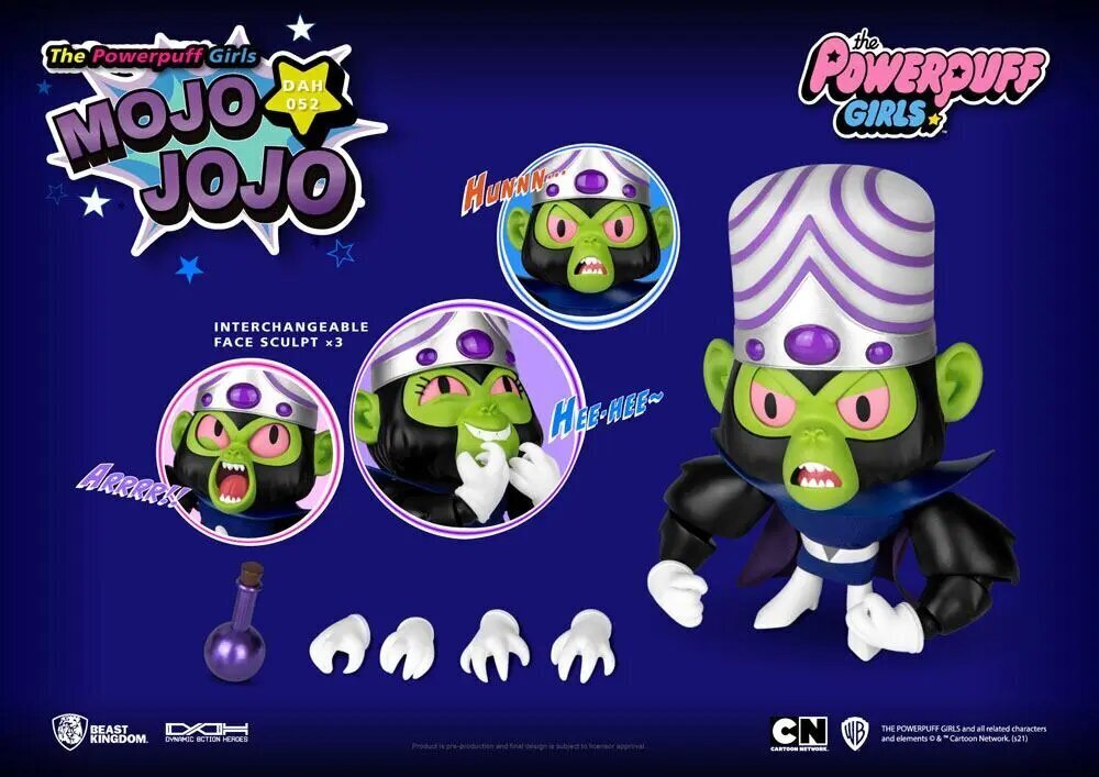 Powerpuff Girls Dynamic 8ction Heroes Toimintahahmo 1/9 Mojo Jojo 14 cm hinta ja tiedot | Poikien lelut | hobbyhall.fi