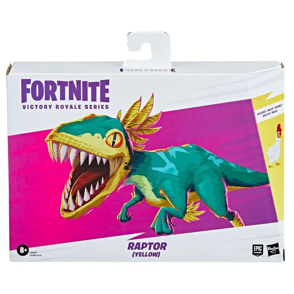 Fortnite Victory Royale -sarjan toimintahahmo Raptor (keltainen) 15 cm hinta ja tiedot | Poikien lelut | hobbyhall.fi