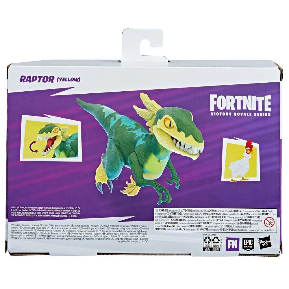 Fortnite Victory Royale -sarjan toimintahahmo Raptor (keltainen) 15 cm hinta ja tiedot | Poikien lelut | hobbyhall.fi