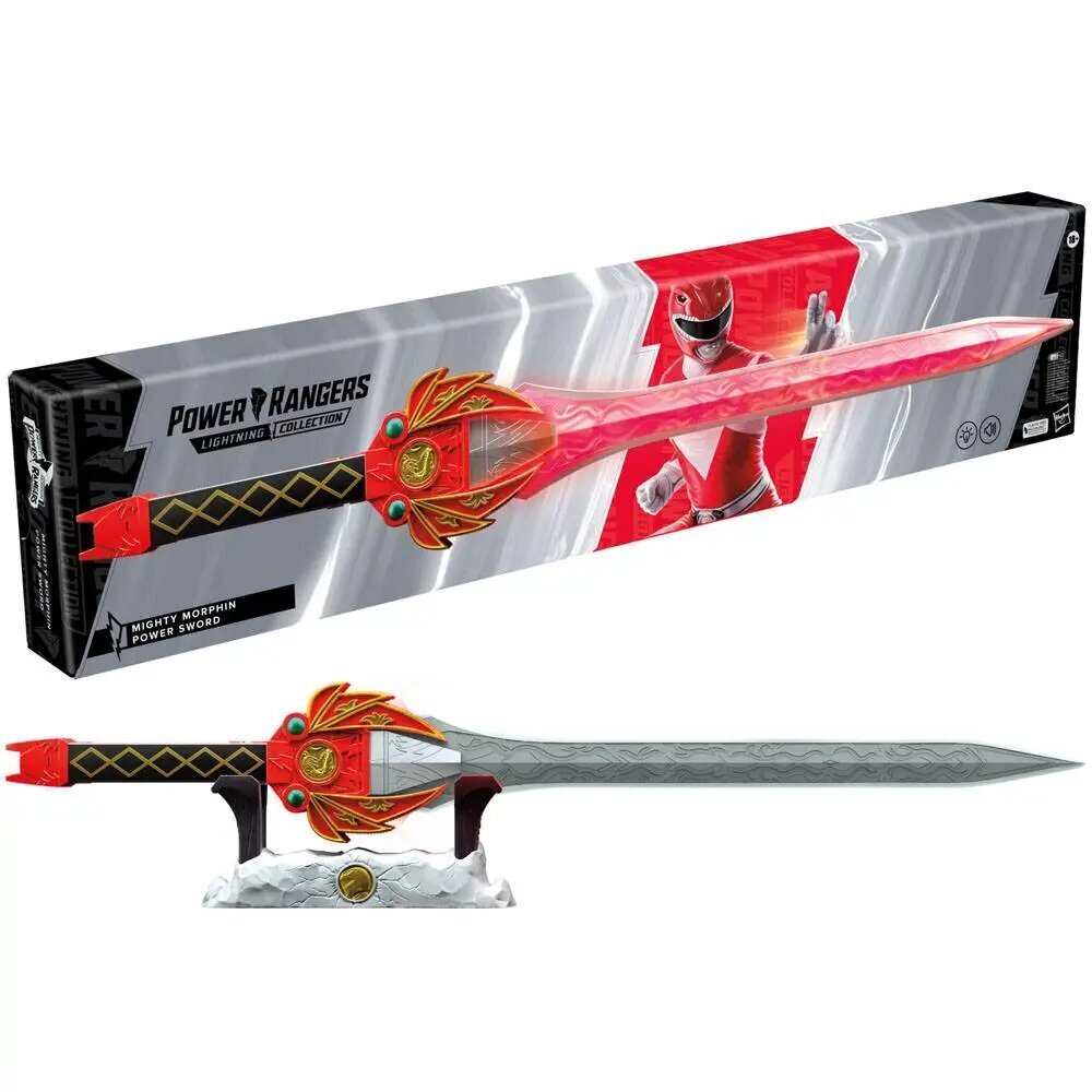 Mighty Morphin Power Rangers Lightning Collection Premium-roolipelireplika 2022 Punainen Ranger Power Miekka hinta ja tiedot | Poikien lelut | hobbyhall.fi