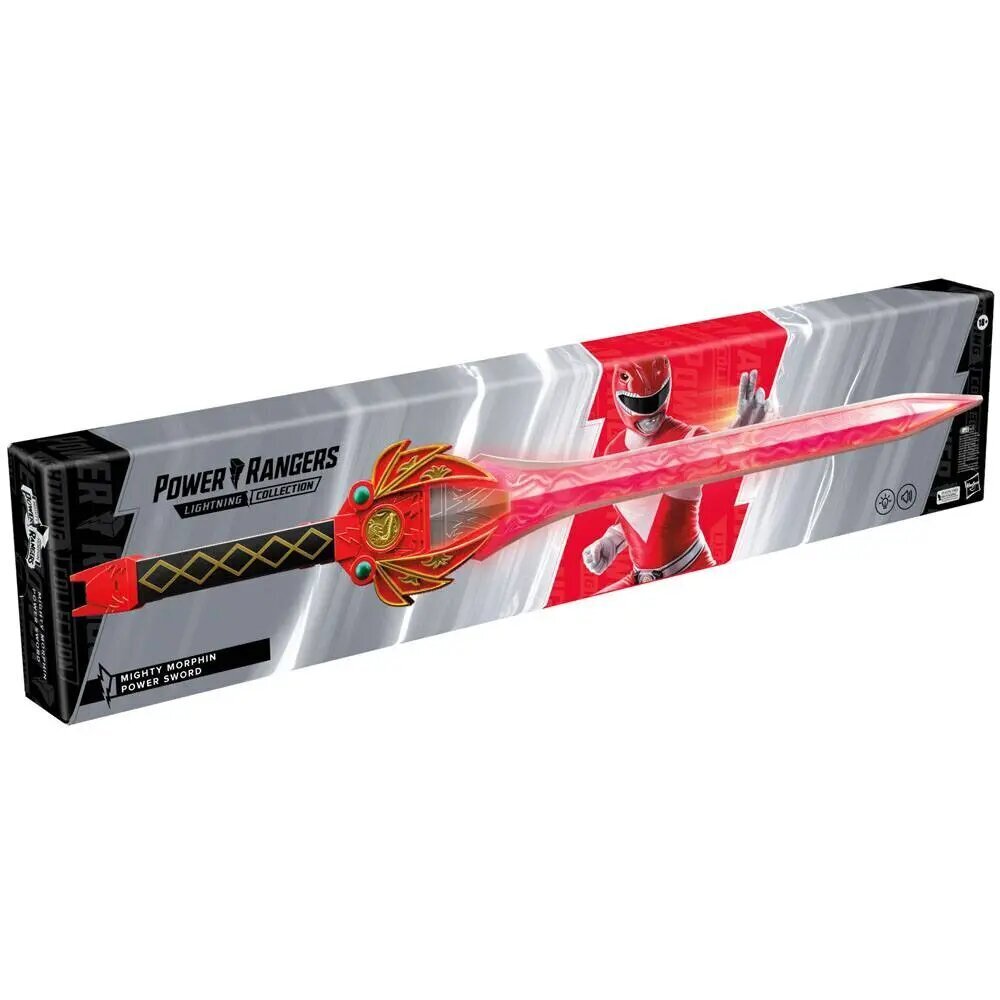 Mighty Morphin Power Rangers Lightning Collection Premium-roolipelireplika 2022 Punainen Ranger Power Miekka hinta ja tiedot | Poikien lelut | hobbyhall.fi