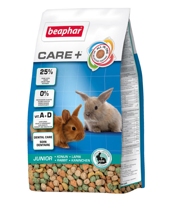 Beaphar Care+ pienille kaneille Rabbit Junior, 1,5 kg hinta ja tiedot | Pieneläinten ruoat | hobbyhall.fi