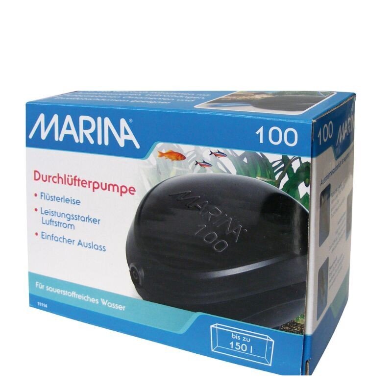 Ilmapumppu akvaarioon, Marina 100, 90 l/h, 3,5 W hinta ja tiedot | Akvaariotarvikkeet | hobbyhall.fi