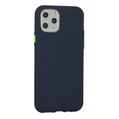 Mocco Soft Cream Silicone Back Case for Apple iPhone 12/12 Pro Dark Blue hinta ja tiedot | Puhelimen kuoret ja kotelot | hobbyhall.fi