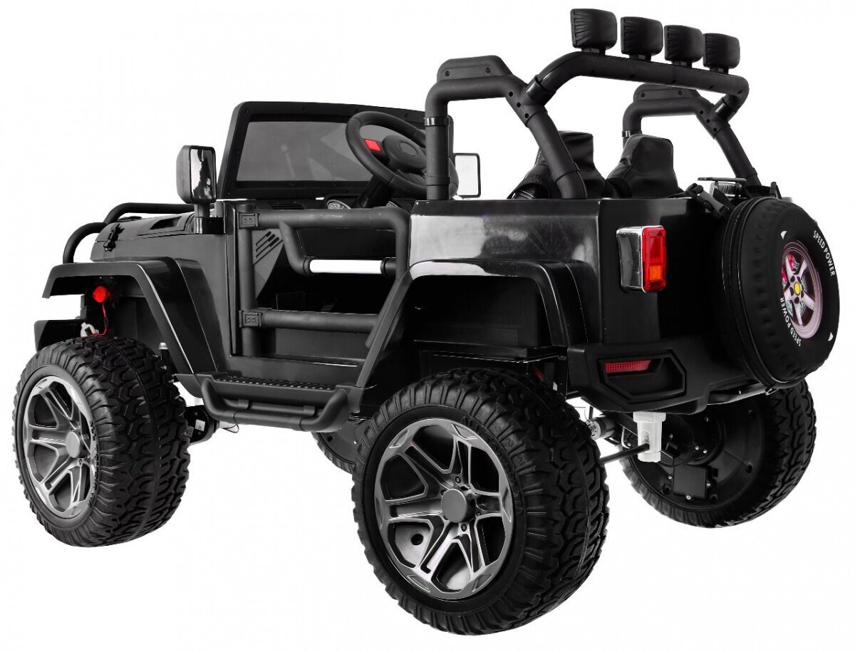 Monster Jeep 4x4 -sähköauto lapsille, musta hinta ja tiedot | Lasten sähköautot | hobbyhall.fi