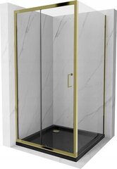 Suihkukaappi Mexen Apia altaalla ja sifonilla, Gold+Black/Gold, 100 x 100 cm hinta ja tiedot | Suihkukaapit ja suihkunurkat | hobbyhall.fi